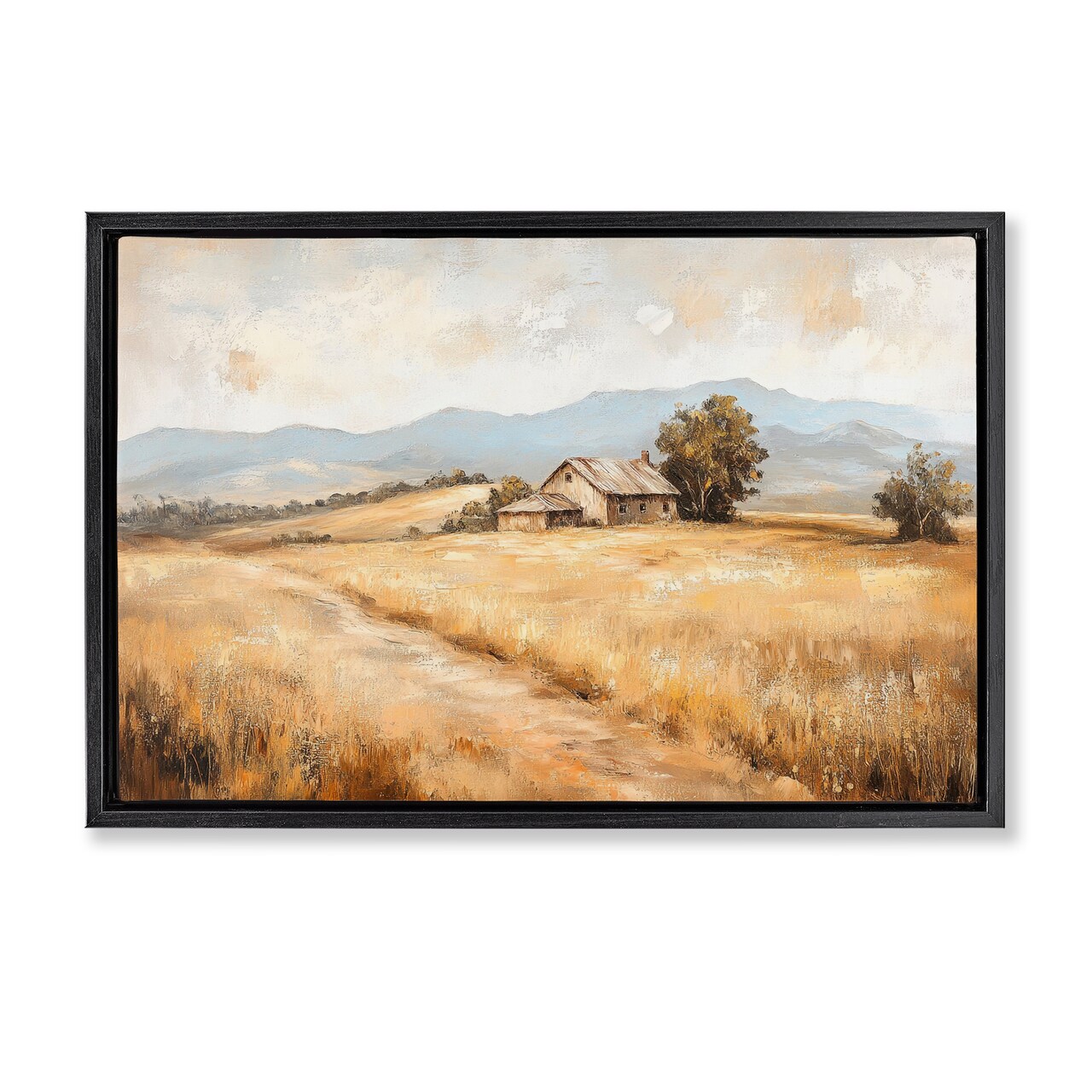 Stupell Industries Western Landscape Open Field Floating Frame, design by Petal Prints Design